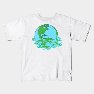 Earth day Melting Planet Kids T-Shirt